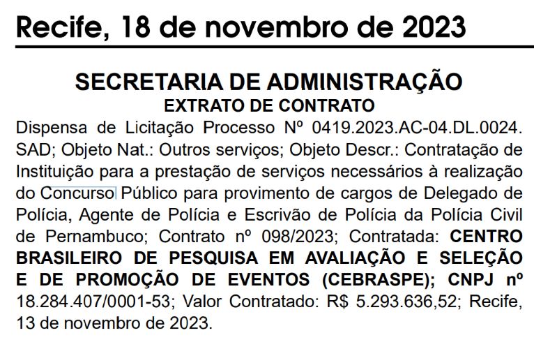 Read more about the article Publicado o Edital da Polícia Civil de Pernambuco com 445 vagas