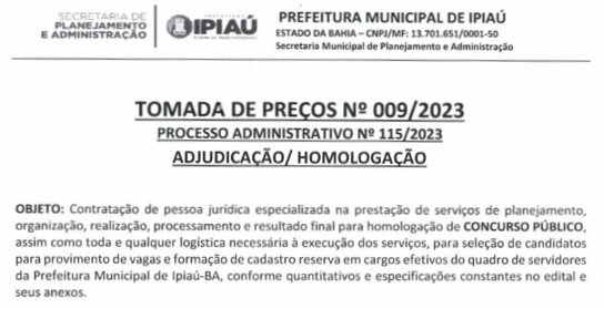 You are currently viewing O Concurso da Prefeitura de Ipiaú (BA) está cada vez mais próximo!