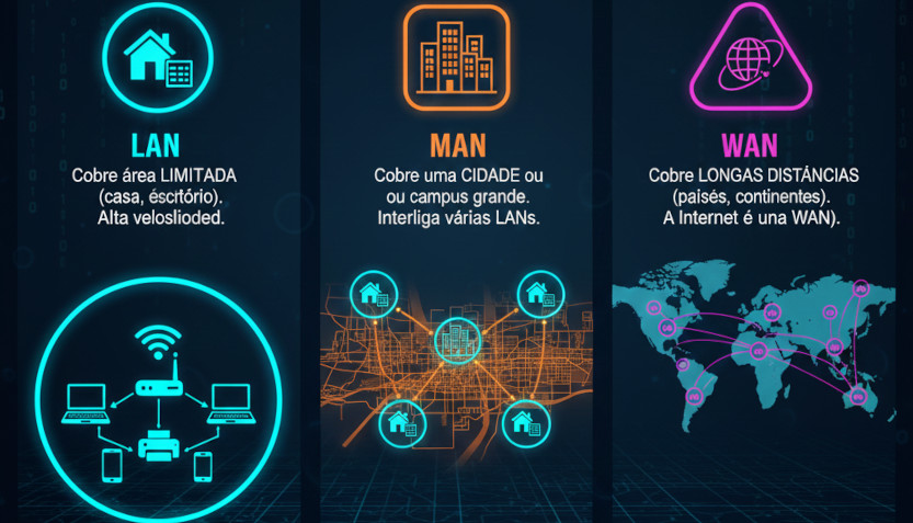 Leia mais sobre o artigo Informática – Tipos de redes de computadores